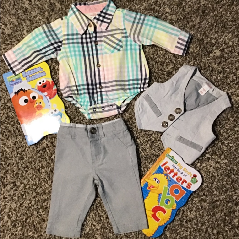 Cat & Jack button down dress outfit